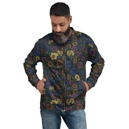 Nocturne Meadow on a Bomber Jacket
