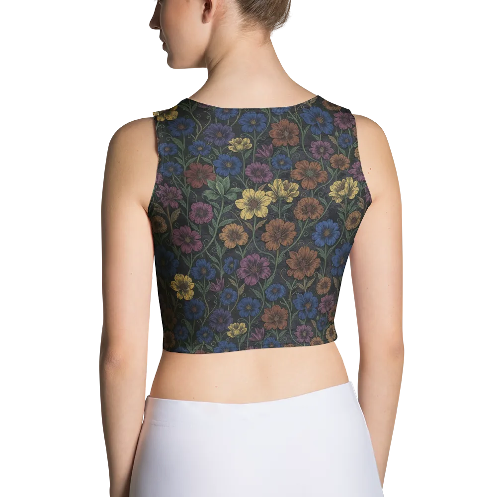 Nocturne Meadow on Crop Top — Back