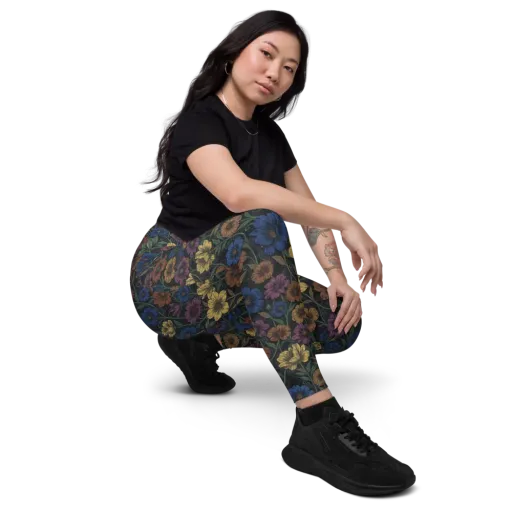 Nocturne Meadow on a Leggings with Pockets