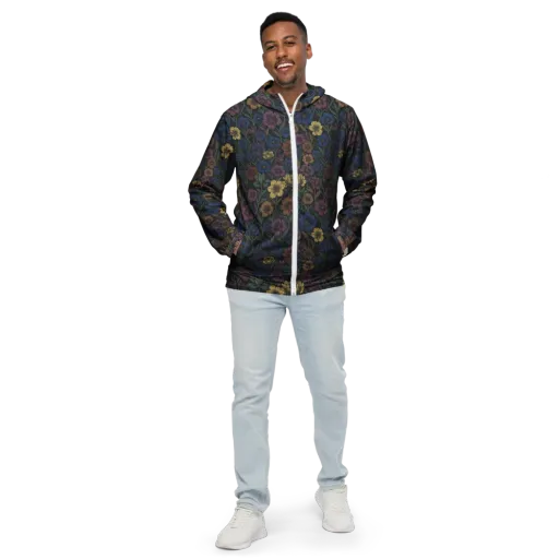 Nocturne Meadow on a Men's Windbreaker