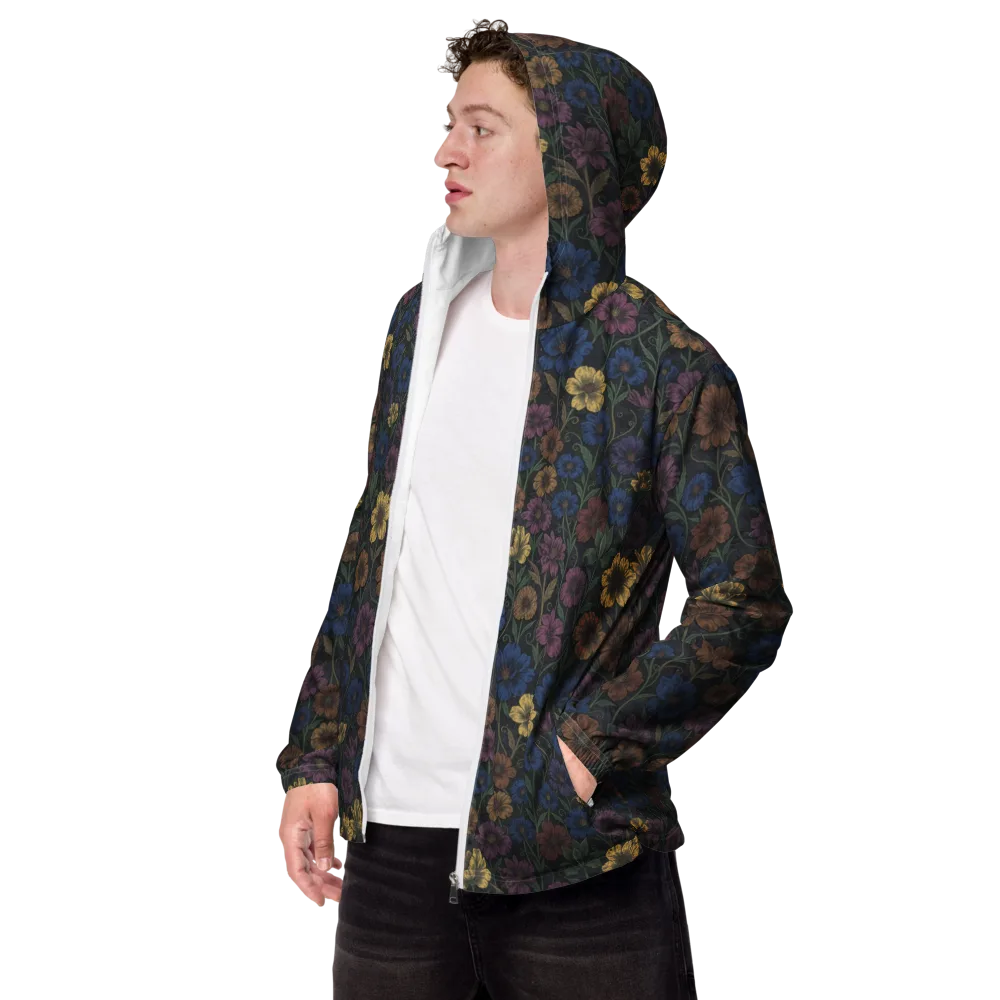 Nocturne Meadow on Men's Windbreaker — Left Front