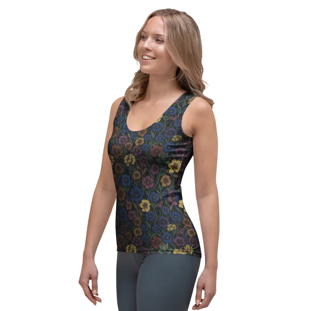 Nocturne Meadow on Women's Tank Top — Left Front