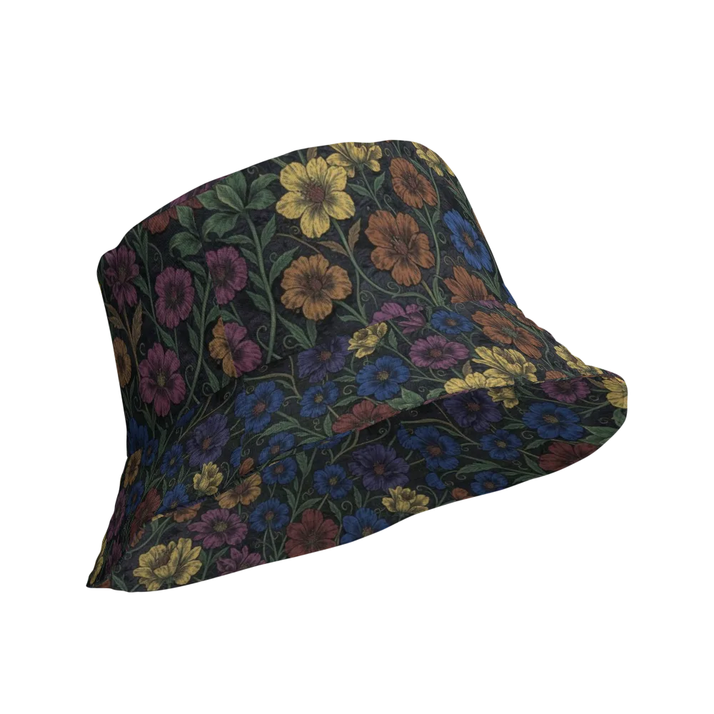 Nocturne Meadow on Reversible Bucket Hat — Product details Outside