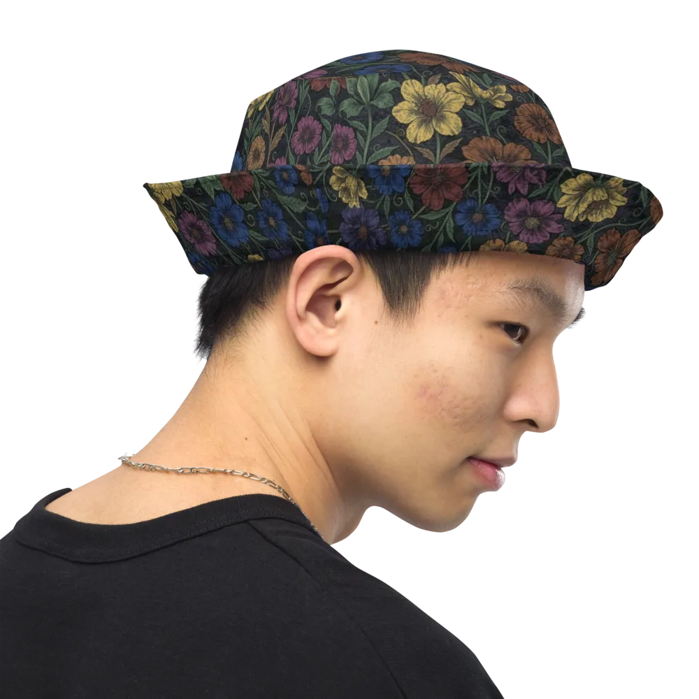 Nocturne Meadow on Reversible Bucket Hat — Right Outside