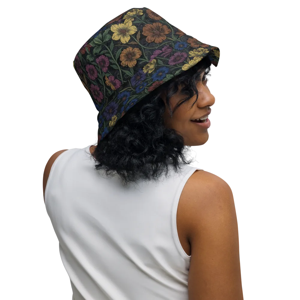 Nocturne Meadow on Reversible Bucket Hat — Right Outside