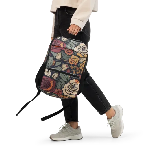 Midnight Rose Garden on a Utility Backpack
