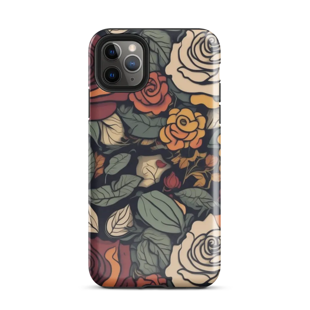 Midnight Rose Garden on Tough Case for iPhone® — Front