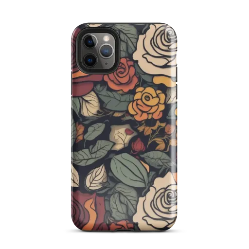 Midnight Rose Garden on a Tough Case for iPhone®