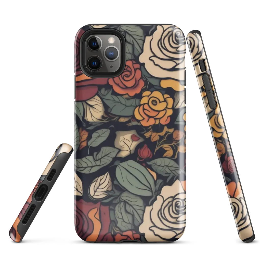 Midnight Rose Garden on Tough Case for iPhone® — Front