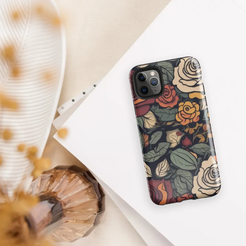 Midnight Rose Garden on Tough Case for iPhone® — Front