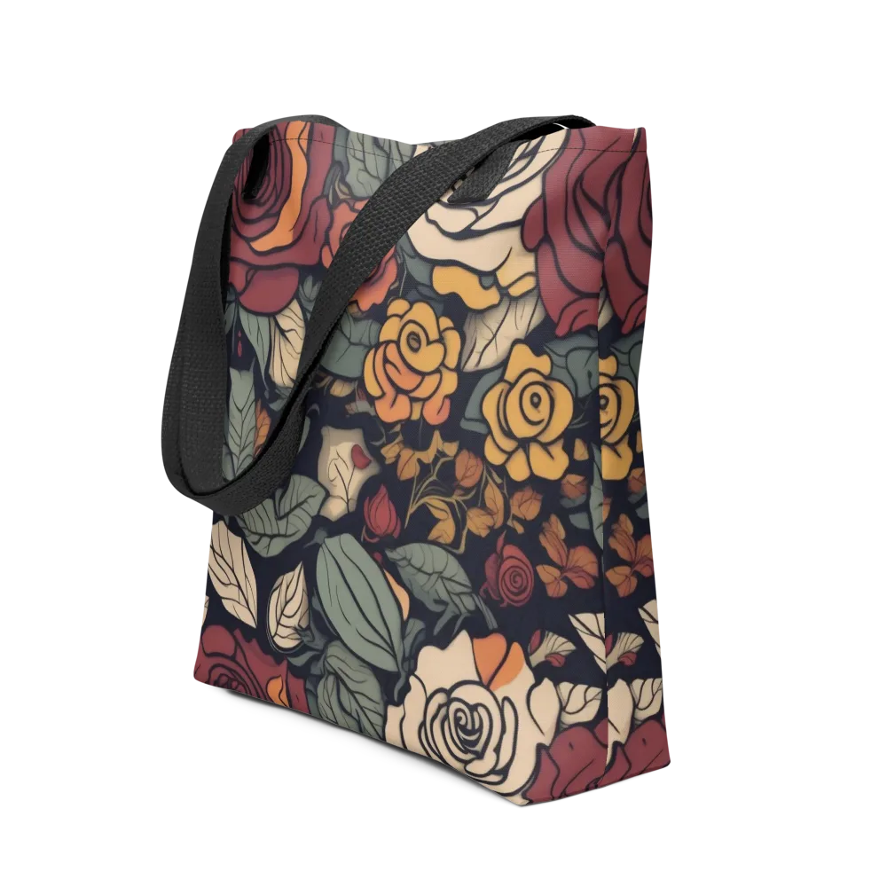 Midnight Rose Garden on Tote Bag — Front