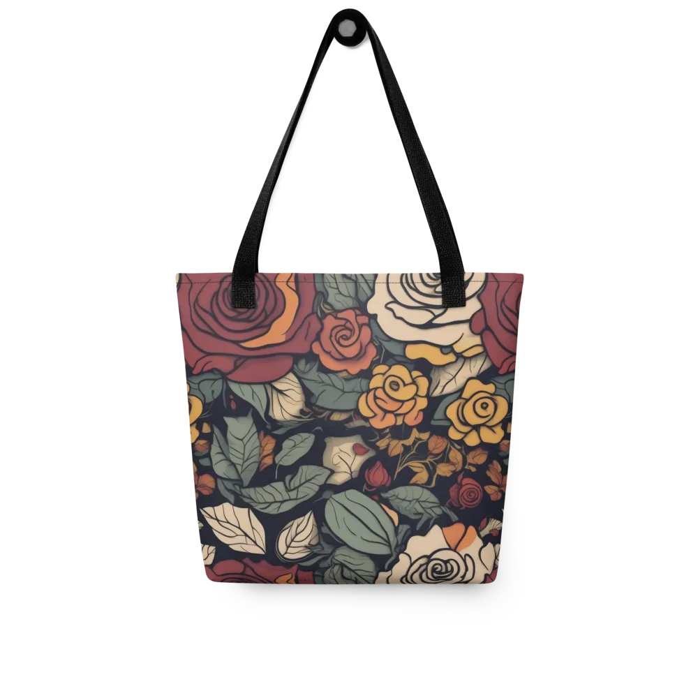 Midnight Rose Garden on Tote Bag — Front