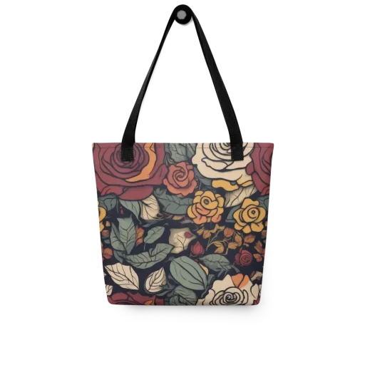 Midnight Rose Garden on a Tote Bag