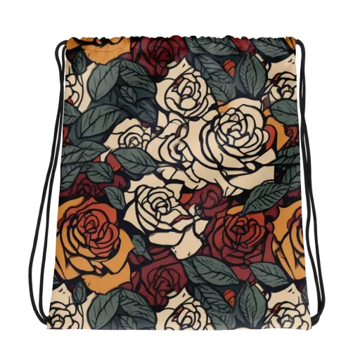 Nightshade Roses on a Drawstring Bag