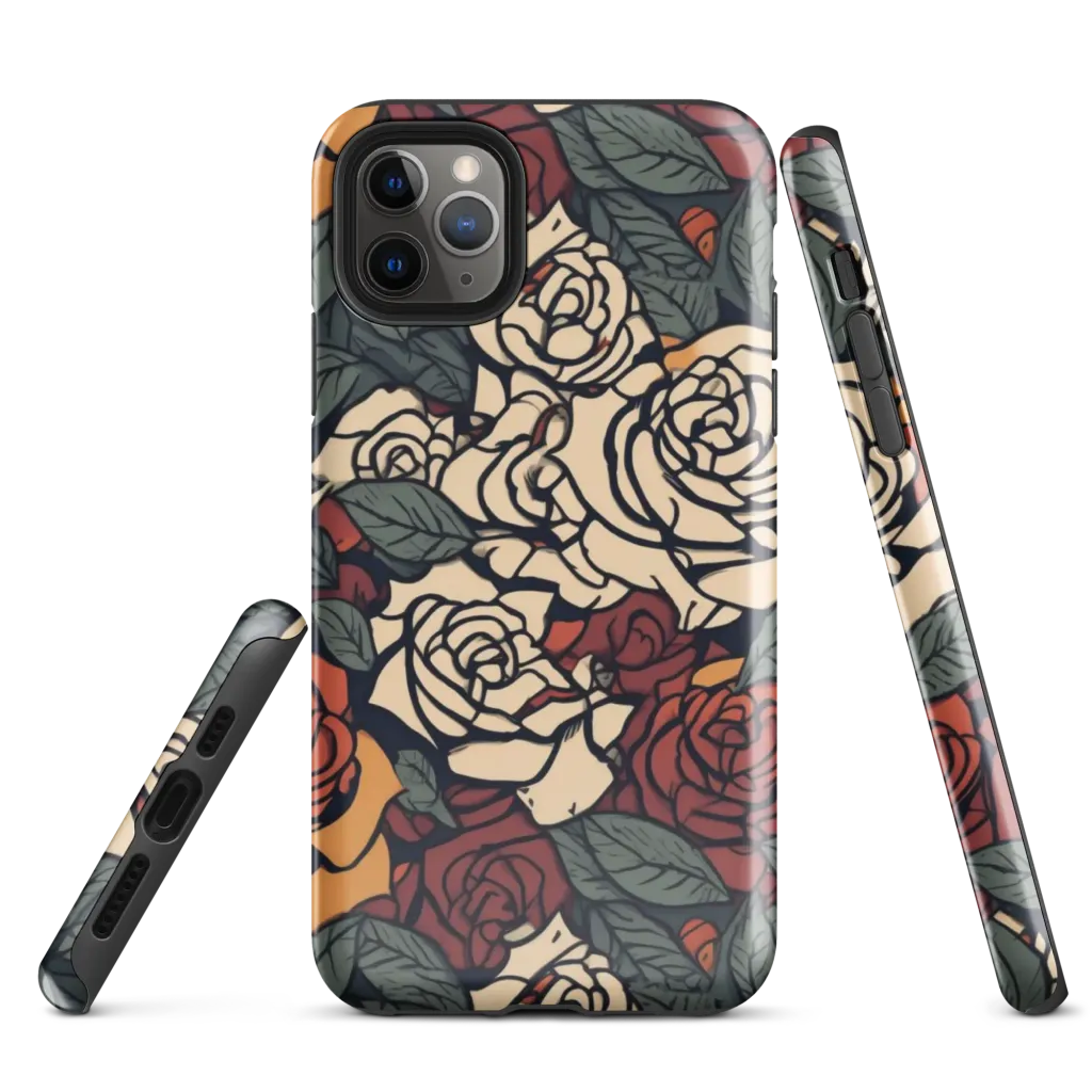 Nightshade Roses on Tough Case for iPhone® — Front