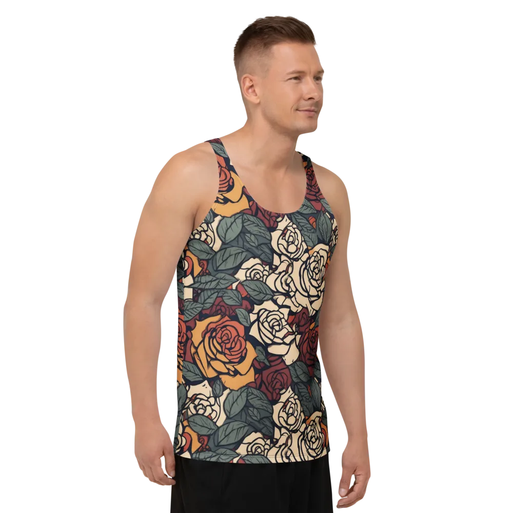 Nightshade Roses on Men's Tank Top — Right Front