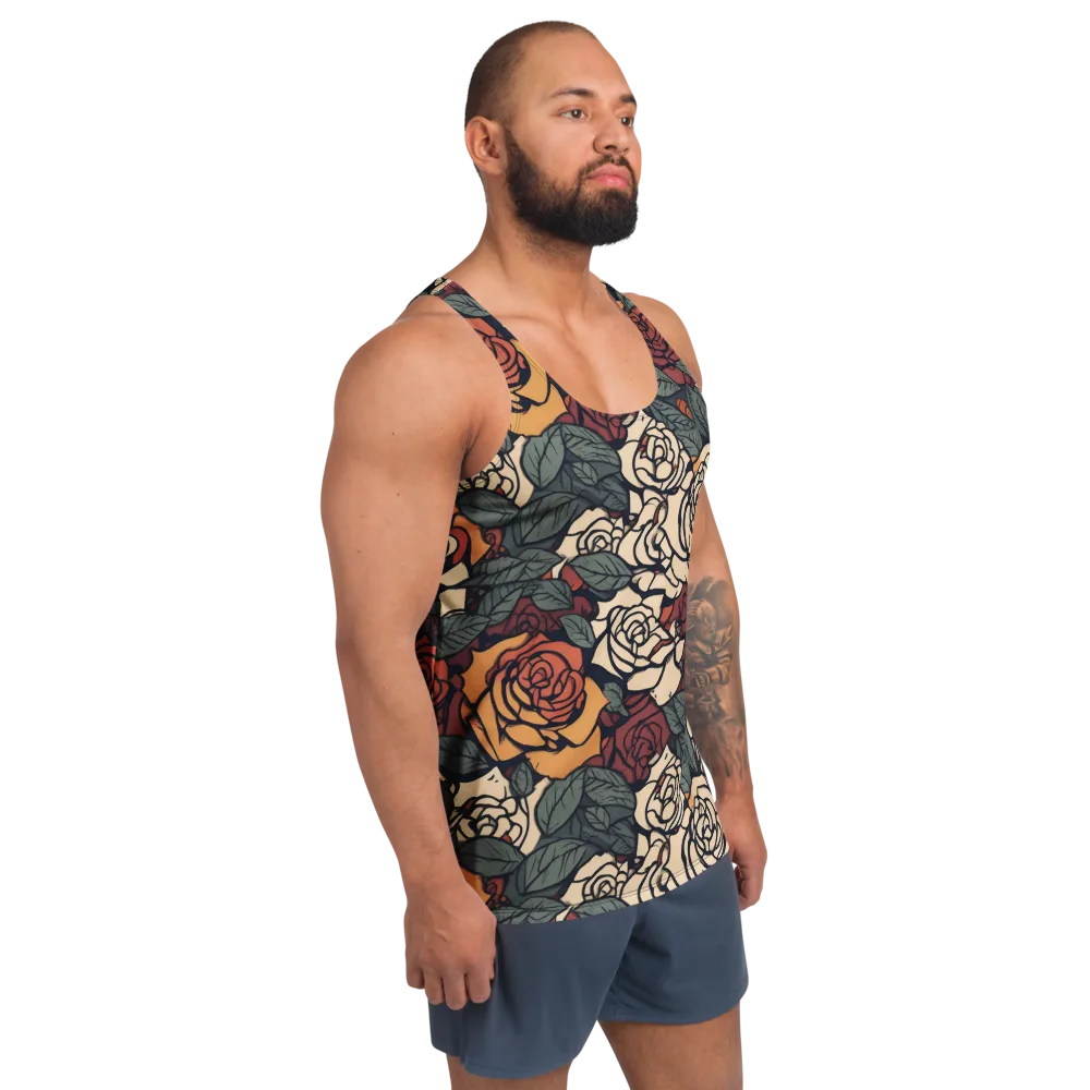Nightshade Roses on Men's Tank Top — Right Front