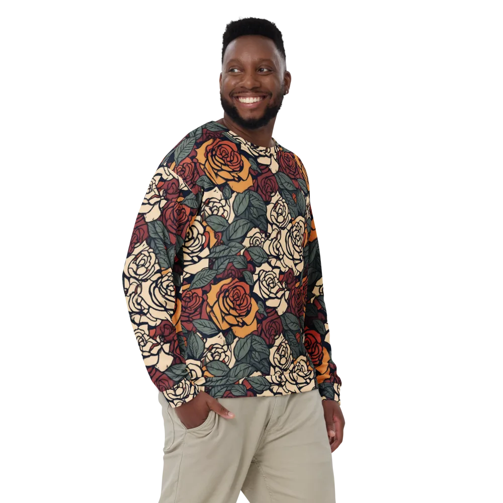 Nightshade Roses on Sweatshirt — Front