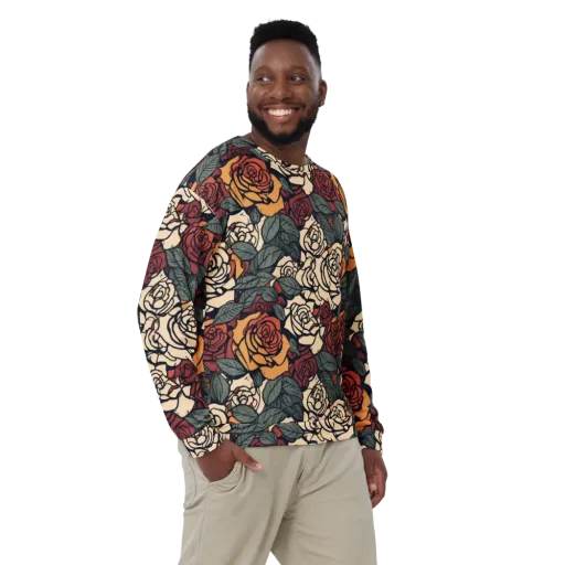 Nightshade Roses on a Sweatshirt