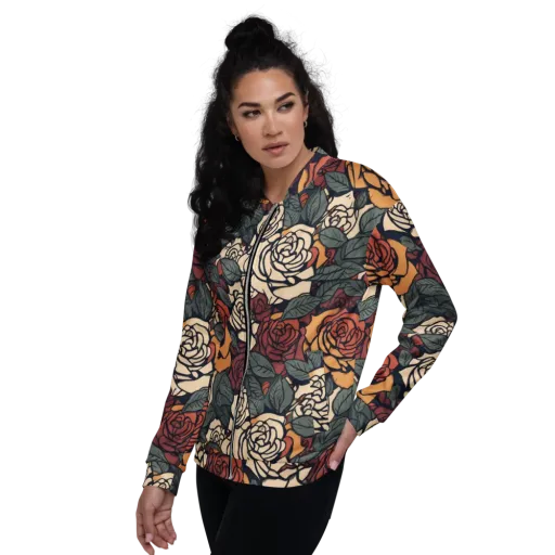 Nightshade Roses on a Bomber Jacket