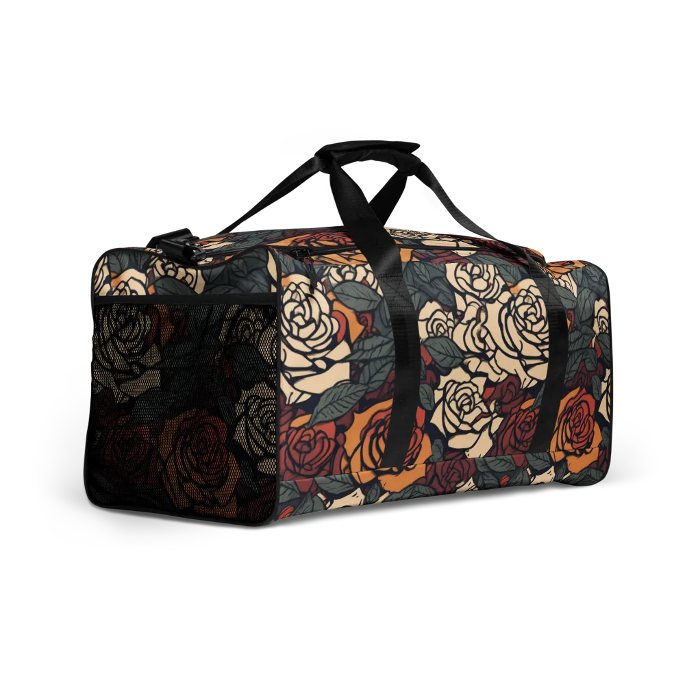 Nightshade Roses on Duffle Bag — Right Front
