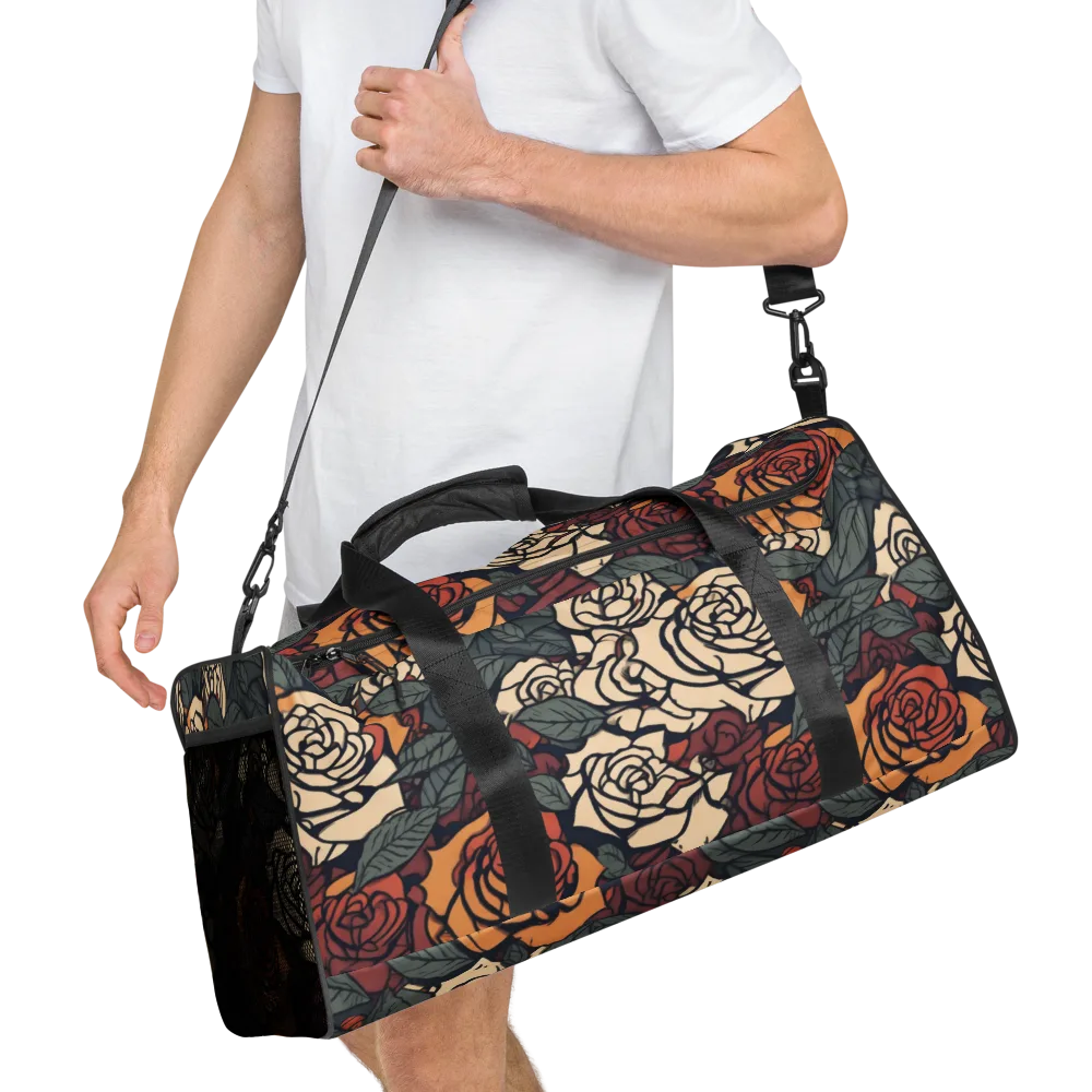 Nightshade Roses on Duffle Bag — Right Front
