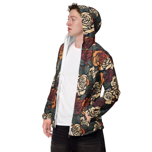 Nightshade Roses on a Men's Windbreaker