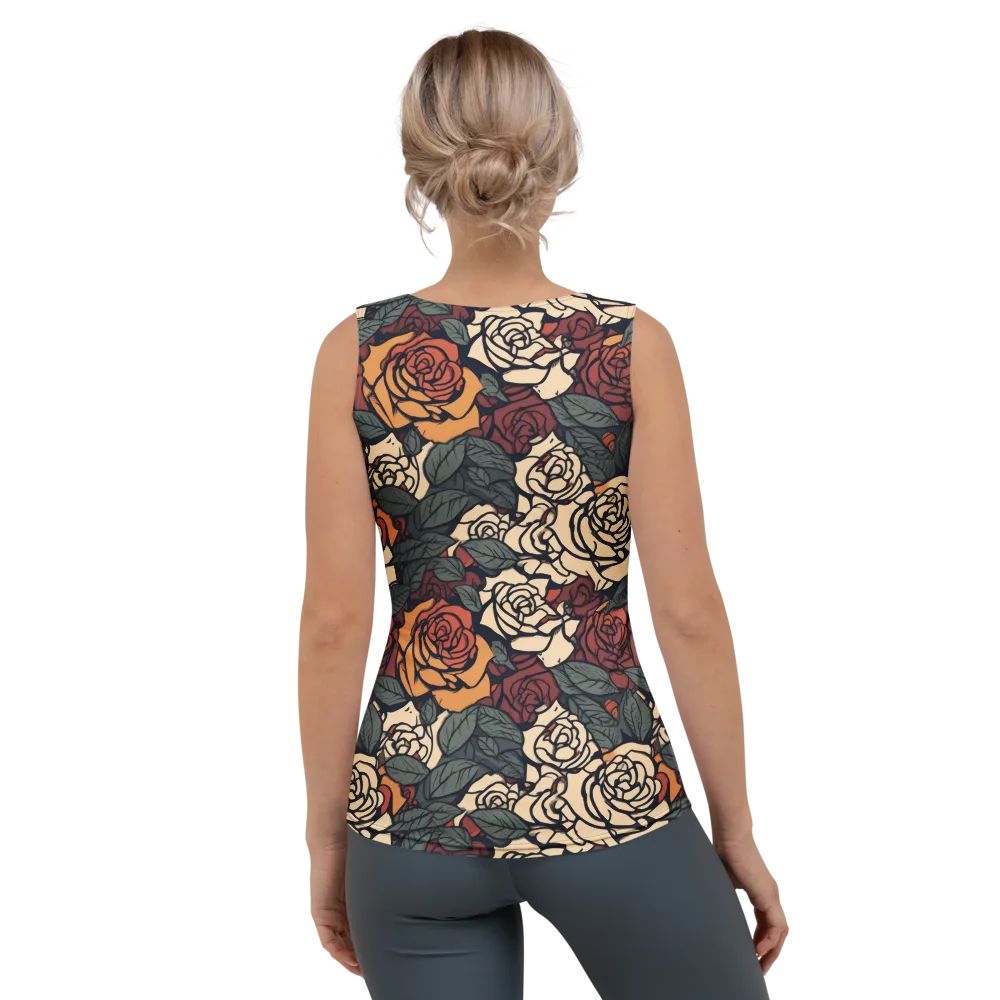 Nightshade Roses on Women's Tank Top — Back