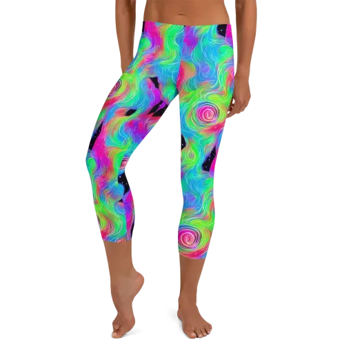 Vivid Infinity on a Capri Leggings
