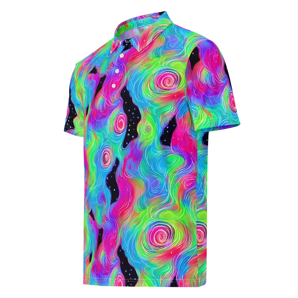 Vivid Infinity on Men's Slim Fit Polo Shirt — Left Front