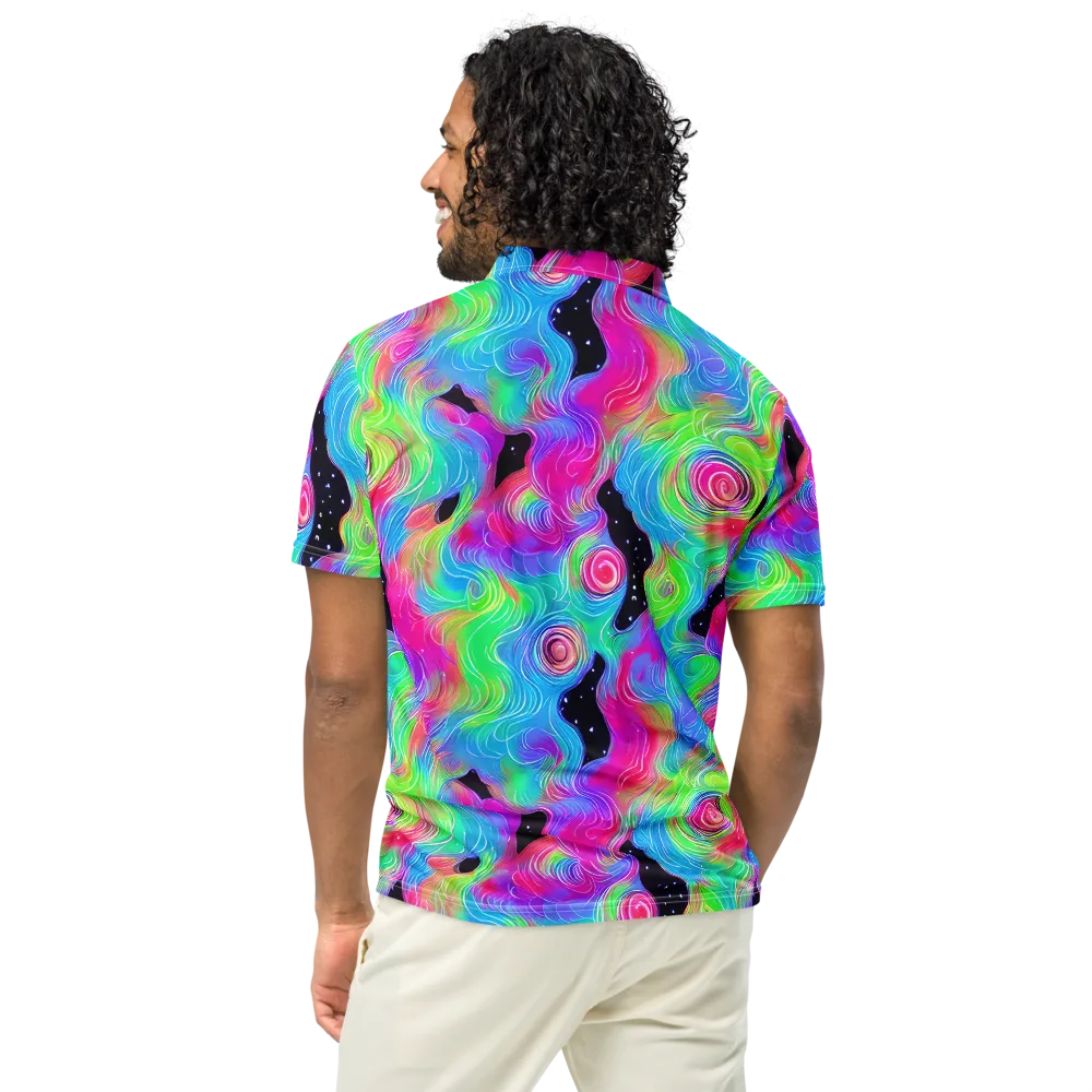 Vivid Infinity on Men's Slim Fit Polo Shirt — Back