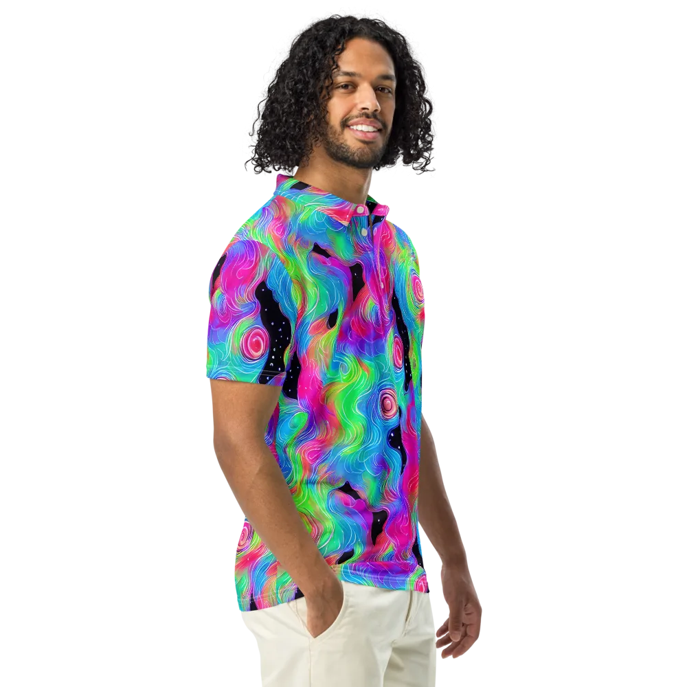 Vivid Infinity on Men's Slim Fit Polo Shirt — Right Front