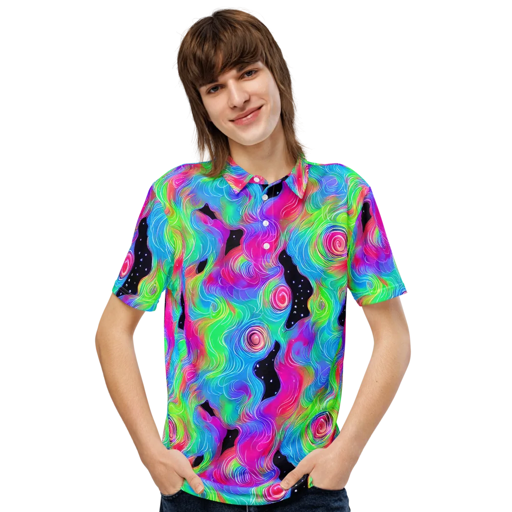 Vivid Infinity on Men's Slim Fit Polo Shirt — Front