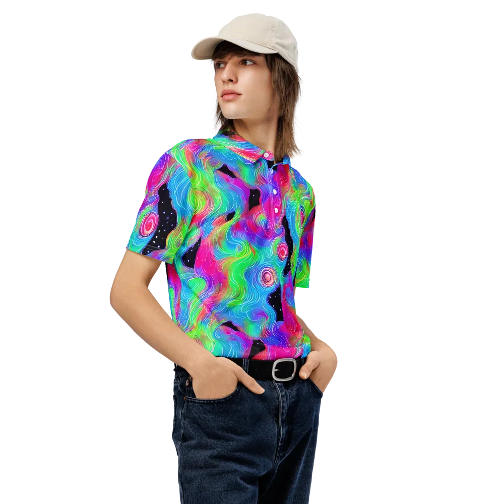 Vivid Infinity on Men's Slim Fit Polo Shirt — Right Front