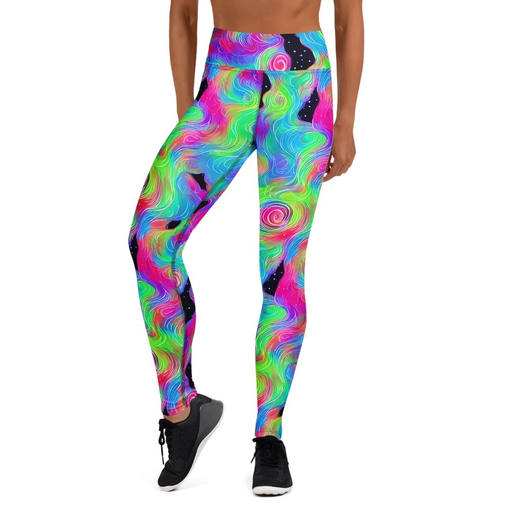 Vivid Infinity on Yoga Leggings — Front