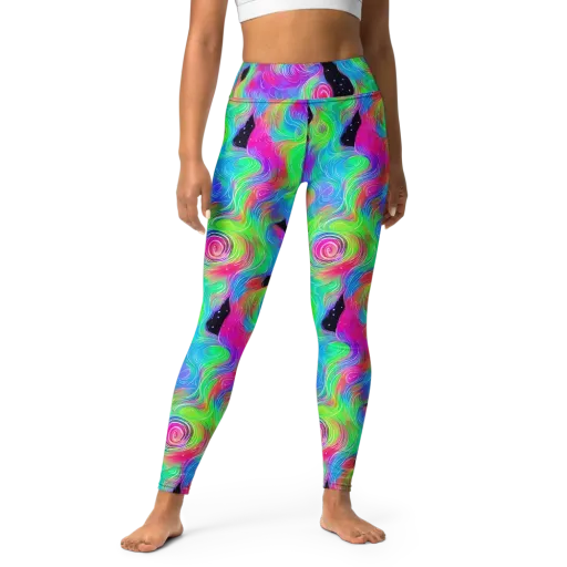 Vivid Infinity on a Yoga Leggings