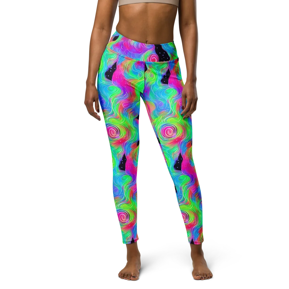 Vivid Infinity on Yoga Leggings — Front