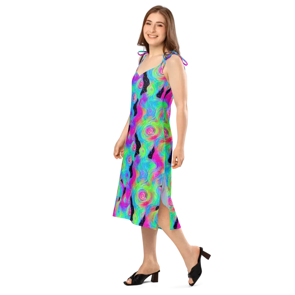 Vivid Infinity on Slip Dress — Left Front