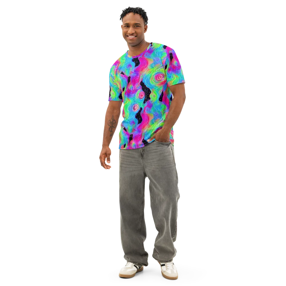 Vivid Infinity on Men's Cotton Crew Neck T-Shirt — Front