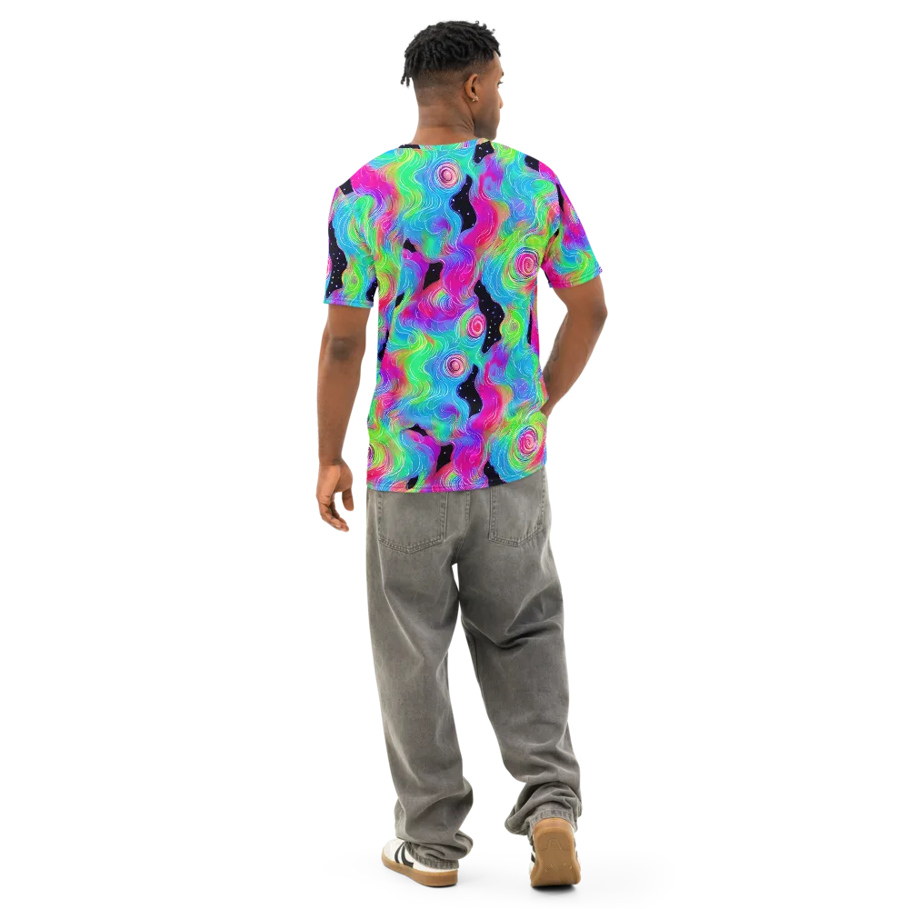 Vivid Infinity on Men's Cotton Crew Neck T-Shirt — Back