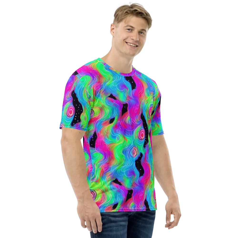 Vivid Infinity on Men's Crew Neck T-Shirt — Right