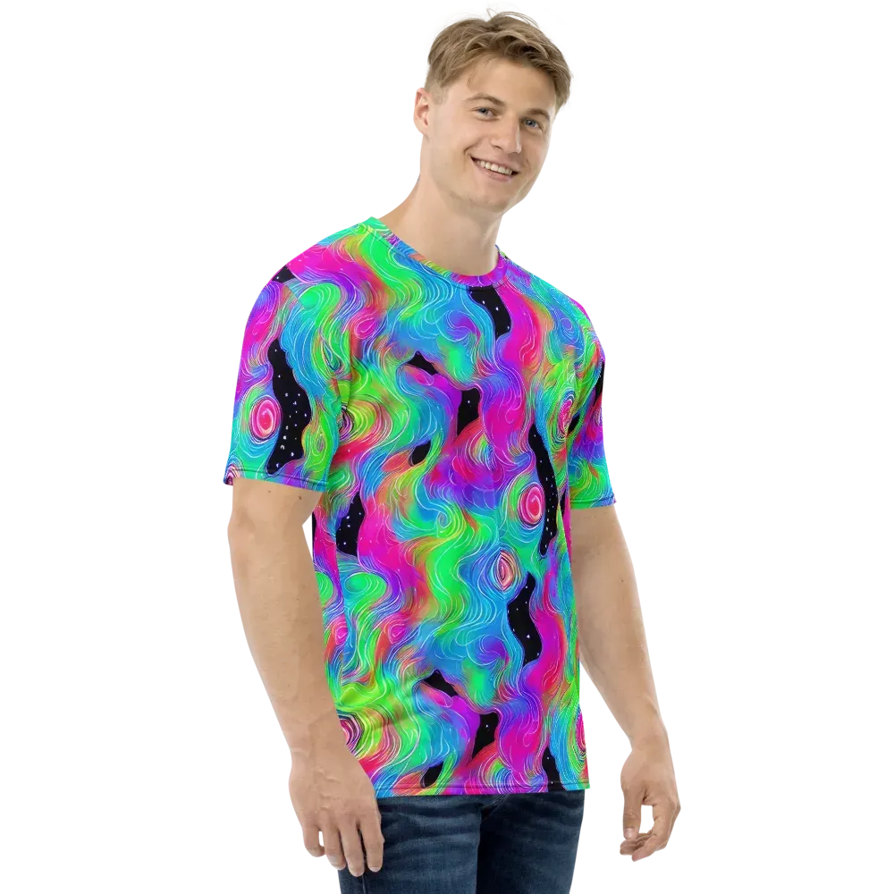 Vivid Infinity on Men's Crew Neck T-Shirt — Right