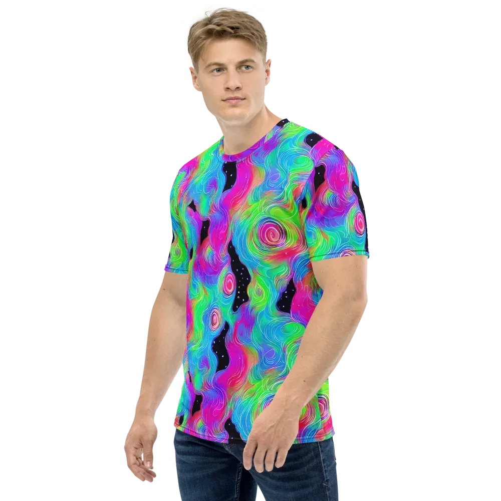 Vivid Infinity on Men's Crew Neck T-Shirt — Left