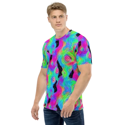 Vivid Infinity on a Men's Crew Neck T-Shirt