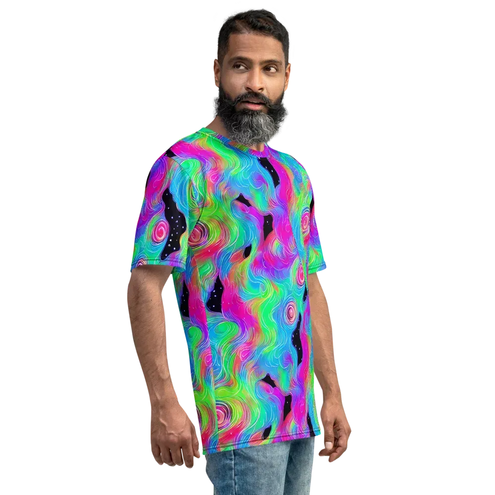 Vivid Infinity on Men's Crew Neck T-Shirt — Right