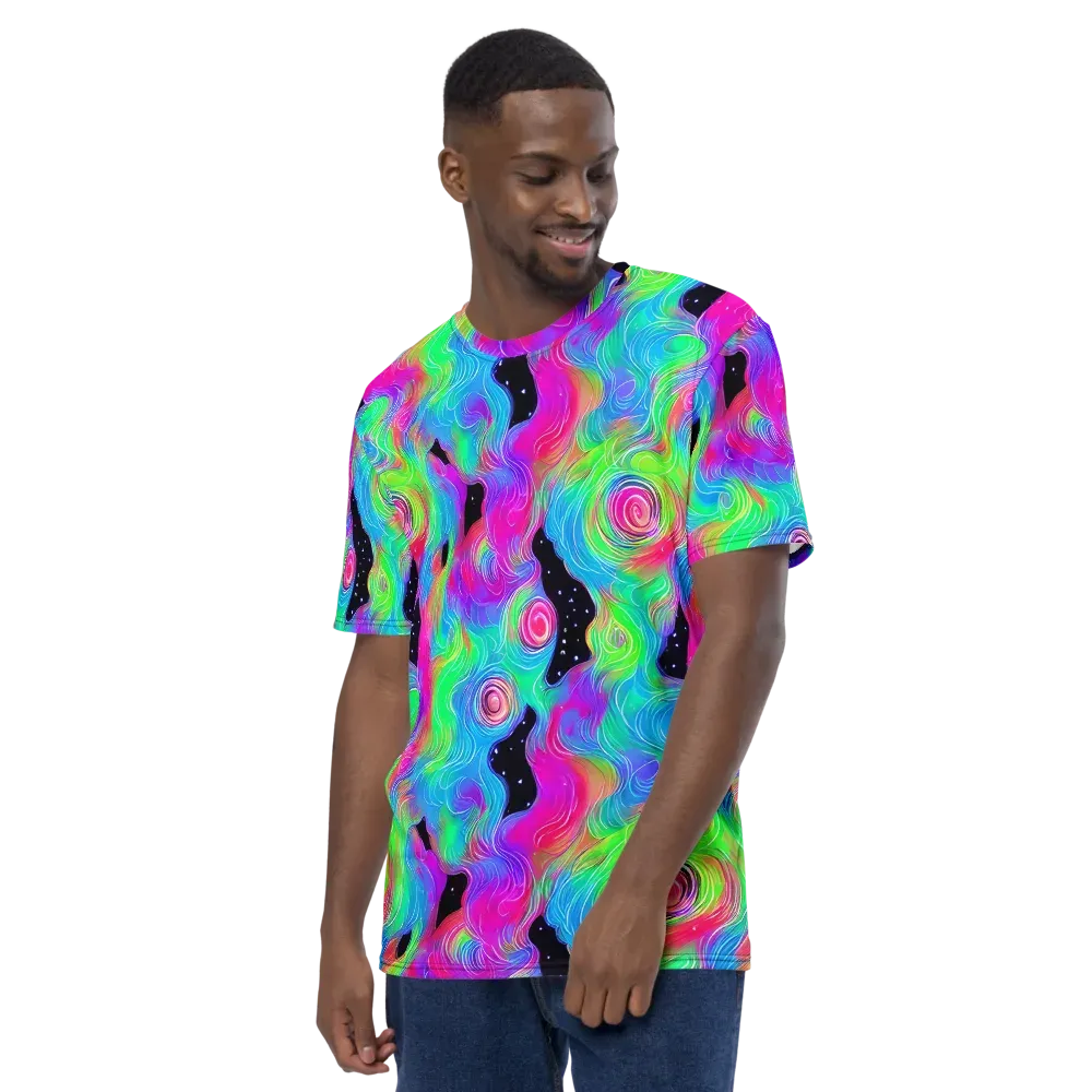 Vivid Infinity on Men's Crew Neck T-Shirt — Left