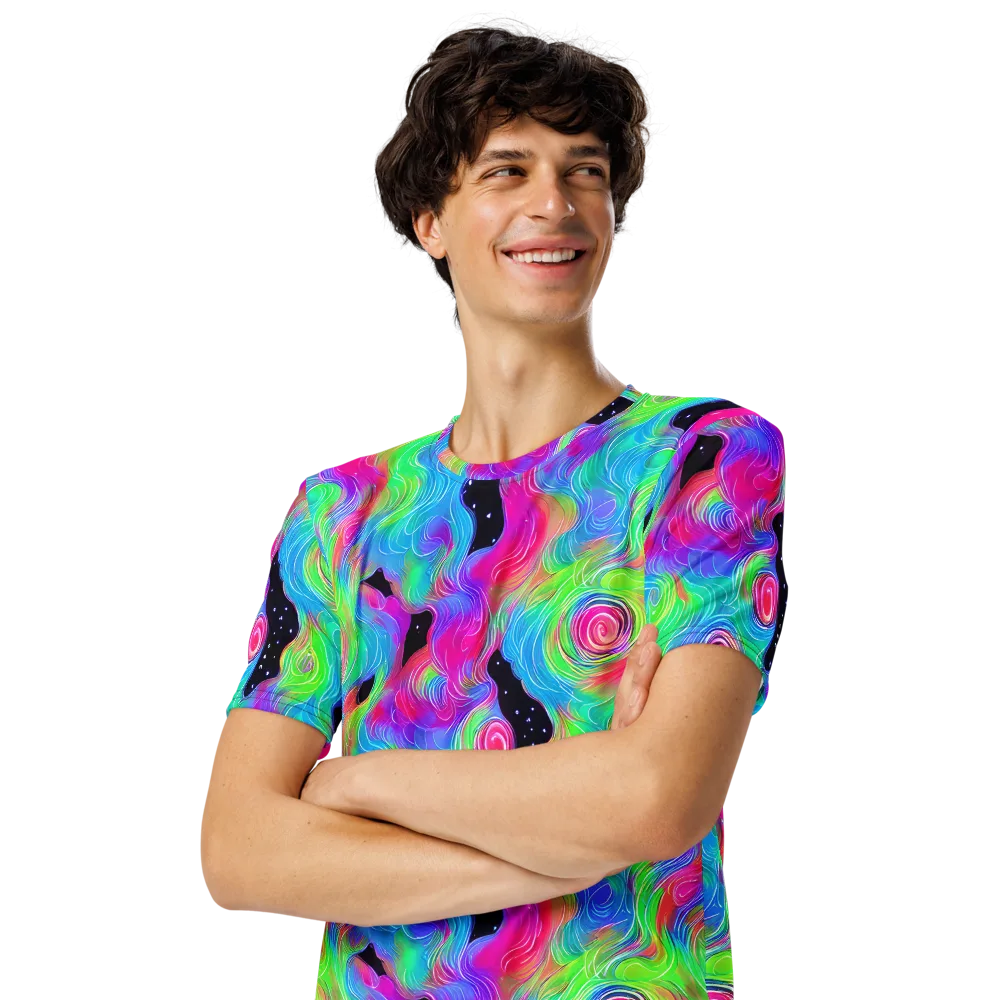Vivid Infinity on Men's Crew Neck T-Shirt — Left Front