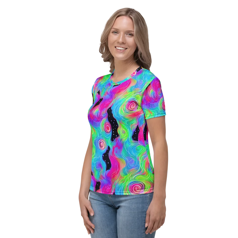 Vivid Infinity on Women's Crew Neck T-Shirt — Left