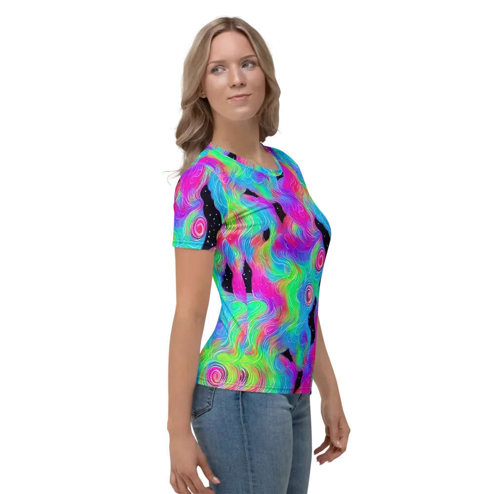 Vivid Infinity on Women's Crew Neck T-Shirt — Right