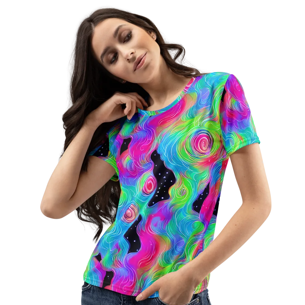 Vivid Infinity on Women's Crew Neck T-Shirt — Left Front